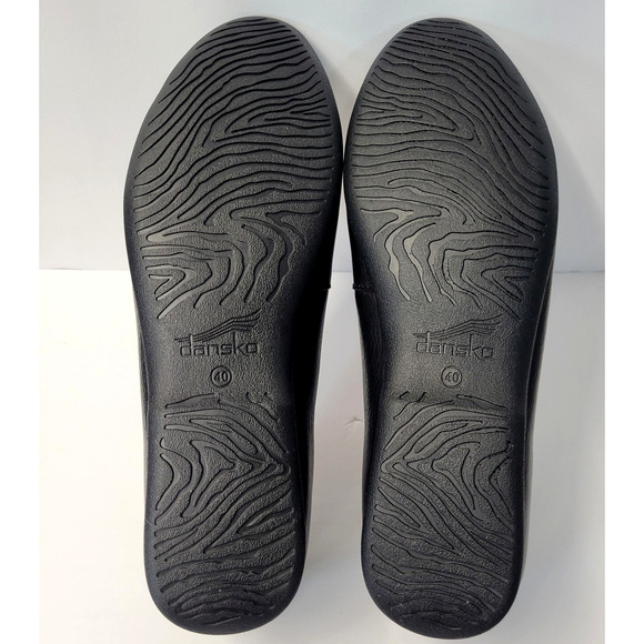 Dansko Loafer Shoes Womens Size 40 9.5-10 Black Leather Slip On Comfort Flats - Picture 15 of 16